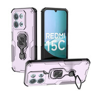 Xiaomi Redmi 15C 5G Hoesje - MobyDefend Dubbelgelaagde Pantsercase Met Standaard - Roze