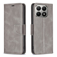Xiaomi 15T Hoesje - MobyDefend Wallet Book Case Met Koord - Grijs