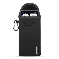 Hoesje voor Nothing Phone (3a) Lite - MobyDefend Neopreen Pouch Met Karabijnhaak - Insteekhoesje - Riemlus Hoesje - Zwart