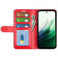 Xiaomi Redmi 15 5G Hoesje - MobyDefend Wallet Book Case (Sluiting Achterkant) - Rood