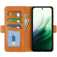 Xiaomi Redmi 15 5G Hoesje - MobyDefend Luxe Wallet Book Case (Sluiting Zijkant) - Lichtbruin