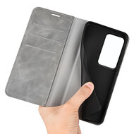 Xiaomi Redmi 15 5G Hoesje - MobyDefend Luxe Wallet Bookcase (Magnetische Sluiting) - Grijs