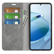 Xiaomi Redmi 15C 4G Hoesje - MobyDefend Luxe Wallet Bookcase (Magnetische Sluiting) - Grijs