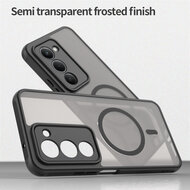 Xiaomi Redmi 15 5G Hoesje - MobyDefend MagSafe Case Mat Transparant Met Gekleurde Rand - Groen