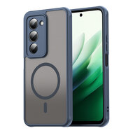 Xiaomi Redmi 15 5G Hoesje - MobyDefend MagSafe Case Mat Transparant Met Gekleurde Rand - Blauw