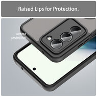 Xiaomi Redmi 15 5G Hoesje - MobyDefend MagSafe Case Mat Transparant Met Gekleurde Rand - Zwart