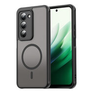 Xiaomi Redmi 15 5G Hoesje - MobyDefend MagSafe Case Mat Transparant Met Gekleurde Rand - Zwart