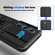 Xiaomi Redmi 15 5G Hoesje - MobyDefend Pantsercase Met Draaibare Ring - Blauw