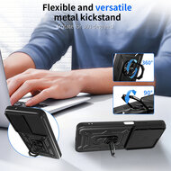 Xiaomi Redmi 15 5G Hoesje - MobyDefend Pantsercase Met Draaibare Ring - Goud