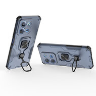 Xiaomi Redmi 15C 4G Hoesje - MobyDefend Dubbelgelaagde Pantsercase Met Standaard - Blauw