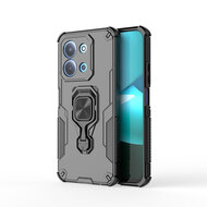 Xiaomi Redmi 15C 4G Hoesje - MobyDefend Dubbelgelaagde Pantsercase Met Standaard - Zwart