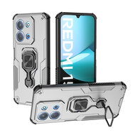 Xiaomi Redmi 15C 4G Hoesje - MobyDefend Dubbelgelaagde Pantsercase Met Standaard - Zilvergrijs