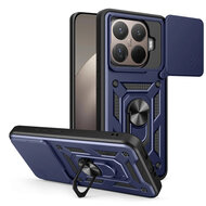 Xiaomi 15T Pro Hoesje - MobyDefend Pantsercase Met Draaibare Ring - Blauw