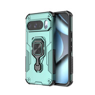 Google Pixel 10 / Google Pixel 10 Pro Hoesje - MobyDefend Dubbelgelaagde Pantsercase Met Standaard - Turquoise