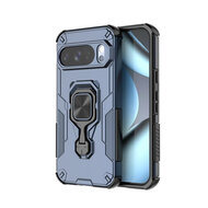 Google Pixel 10 / Google Pixel 10 Pro Hoesje - MobyDefend Dubbelgelaagde Pantsercase Met Standaard - Blauw