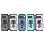 Google Pixel 10 / Google Pixel 10 Pro Hoesje - MobyDefend Dubbelgelaagde Pantsercase Met Standaard - Roze