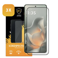 3-Pack Motorola Edge 70 Screenprotectors - MobyDefend Screensavers Met Zwarte Randen - Gehard Glas 