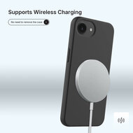 iPhone 16e Hoesje - MobyDefend Matte Siliconen Backcover - Zwart