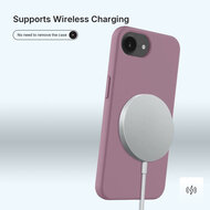 iPhone 16e Hoesje - MobyDefend Matte Siliconen Backcover - Paars