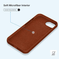 iPhone 16e Hoesje - MobyDefend Matte Siliconen Backcover - Terracotta
