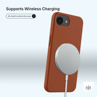 iPhone 16e Hoesje - MobyDefend Matte Siliconen Backcover - Terracotta