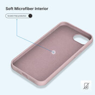 iPhone 16e Hoesje - MobyDefend Matte Siliconen Backcover - Roze