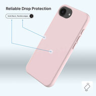 iPhone 16e Hoesje - MobyDefend Matte Siliconen Backcover - Roze