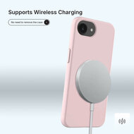 iPhone 16e Hoesje - MobyDefend Matte Siliconen Backcover - Roze