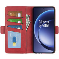 OnePlus 15 Hoesje - MobyDefend Luxe Wallet Book Case (Sluiting Zijkant) - Rood