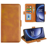 OnePlus 15 Hoesje - MobyDefend Luxe Wallet Book Case (Sluiting Zijkant) - Lichtbruin