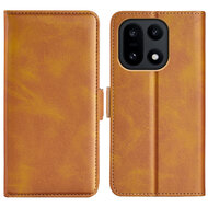 OnePlus 15 Hoesje - MobyDefend Luxe Wallet Book Case (Sluiting Zijkant) - Lichtbruin