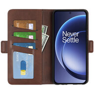 OnePlus 15 Hoesje - MobyDefend Luxe Wallet Book Case (Sluiting Zijkant) - Bruin