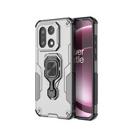 OnePlus 15 Hoesje - MobyDefend Dubbelgelaagde Pantsercase Met Standaard - Zilvergrijs
