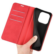 OnePlus 15 Hoesje - MobyDefend Luxe Wallet Bookcase (Magnetische Sluiting) - Rood