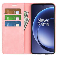 OnePlus 15 Hoesje - MobyDefend Luxe Wallet Bookcase (Magnetische Sluiting) - Roze