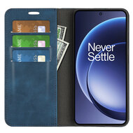 OnePlus 15 Hoesje - MobyDefend Luxe Wallet Bookcase (Magnetische Sluiting) - Blauw