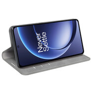 OnePlus 15 Hoesje - MobyDefend Luxe Wallet Bookcase (Magnetische Sluiting) - Grijs