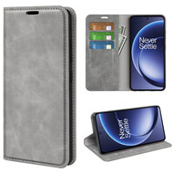 OnePlus 15 Hoesje - MobyDefend Luxe Wallet Bookcase (Magnetische Sluiting) - Grijs