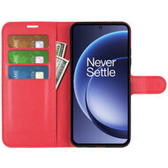 OnePlus 15 Hoesje - MobyDefend Kunstleren Wallet Book Case (Sluiting Voorkant) - Rood