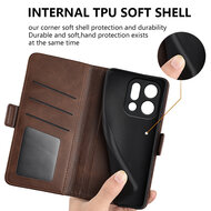 Oppo Find X9 Hoesje - MobyDefend Luxe Wallet Book Case (Sluiting Zijkant) - Lichtbruin