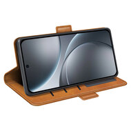 Oppo Find X9 Hoesje - MobyDefend Luxe Wallet Book Case (Sluiting Zijkant) - Lichtbruin