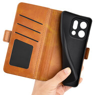 Oppo Find X9 Hoesje - MobyDefend Luxe Wallet Book Case (Sluiting Zijkant) - Lichtbruin