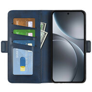 Oppo Find X9 Hoesje - MobyDefend Luxe Wallet Book Case (Sluiting Zijkant) - Blauw