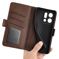 Oppo Find X9 Hoesje - MobyDefend Luxe Wallet Book Case (Sluiting Zijkant) - Bruin