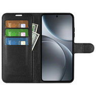 Oppo Find X9 Hoesje - MobyDefend Kunstleren Wallet Book Case (Sluiting Voorkant) - Zwart
