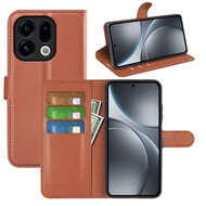 Oppo Find X9 Hoesje - MobyDefend Kunstleren Wallet Book Case (Sluiting Voorkant) - Bruin