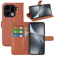 Oppo Find X9 Pro Hoesje - MobyDefend Kunstleren Wallet Book Case (Sluiting Voorkant) - Bruin