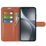 Oppo Find X9 Pro Hoesje - MobyDefend Kunstleren Wallet Book Case (Sluiting Voorkant) - Bruin
