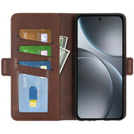 Oppo Find X9 Pro Hoesje - MobyDefend Luxe Wallet Book Case (Sluiting Zijkant) - Bruin