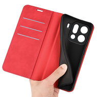 Oppo Find X9 Pro Hoesje - MobyDefend Luxe Wallet Bookcase (Magnetische Sluiting) - Rood